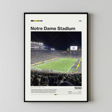 Notre Dame Stadium Poster, Fighting Irish Poster Print, NCAA Stadium Poster, NCAA Art