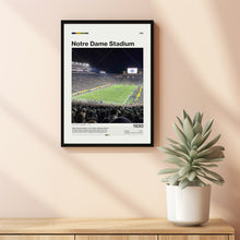 Notre Dame Stadium Poster, Fighting Irish Poster Print, NCAA Stadium Poster, NCAA Art