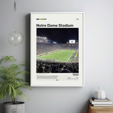 Notre Dame Stadium Poster, Fighting Irish Poster Print, NCAA Stadium Poster, NCAA Art