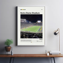 Notre Dame Stadium Poster, Fighting Irish Poster Print, NCAA Stadium Poster, NCAA Art