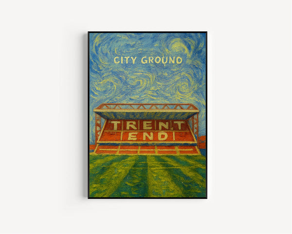 Nottingham Football Poster, City Ground Contemporary Art Print