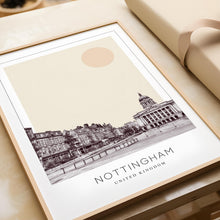 Nottingham Poster Print, Nottingham Travel Poster, Nottingham Minimalistic Wall Art, Nottingham, United Kingdom 1868249676