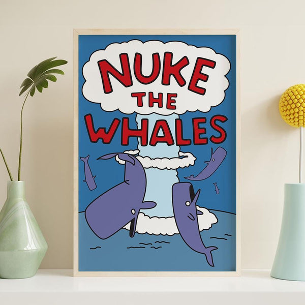 Nuke The Whales Poster, Canvas Poster, HD Poster print, Vintage Poster, Art Collectibles, Home decoration, Wall Art, Unframed 1808315890