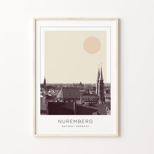 Nuremberg Poster Print, Nuremberg Travel Poster, Nuremberg Minimalistic Wall Art, Nuremberg, Bavaria, Germany 1868246760