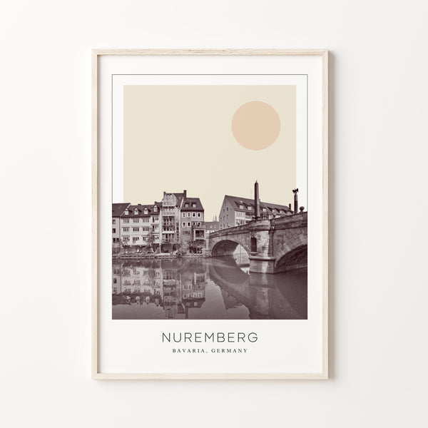 Nuremberg Poster Print, Nuremberg Travel Poster, Nuremberg Minimalistic Wall Art, Nuremberg, Bavaria, Germany 1868247188