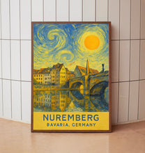 Nuremberg Poster Print, Nuremberg Travel Poster, Nuremberg Van Gogh Style Wall Art, Nuremberg, Bavaria, Germany