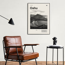 Oahu Print  Oahu Poster  Oahu Wall Art  Mid Century Poster  Travel Print Art  Hawaii 1596420277