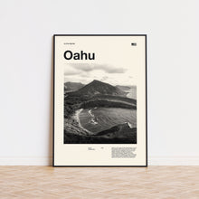 Oahu Print  Oahu Poster  Oahu Wall Art  Mid Century Poster  Travel Print Art  Hawaii 1596420277