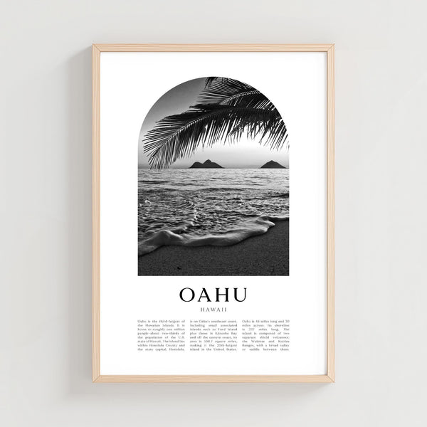 Oahu Travel Poster, Oahu Print, Oahu Wall Art, Travel Print, Hawaii City Art, Oahu Gift, Hawaii Decor  NA20M 4334311318