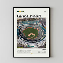 Oakland Coliseum Poster, Oakland Athletics Poster Print, MLB Stadium Poster, Baseball Fan Gift Print