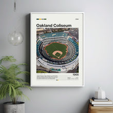 Oakland Coliseum Poster, Oakland Athletics Poster Print, MLB Stadium Poster, Baseball Fan Gift Print