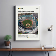 Oakland Coliseum Poster, Oakland Athletics Poster Print, MLB Stadium Poster, Baseball Fan Gift Print