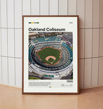 Oakland Coliseum Poster, Oakland Athletics Poster Print, MLB Stadium Poster, Baseball Fan Gift Print