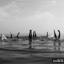 Ocean Print Swimming Poster, Beach House Black and White Wall Art, Vintage Print, Photography Prints, Museum Quality Photo Art Print 1606606070