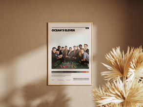 Ocean's Eleven Movie Poster, Film Poster, Wall Art, Retro Poster, Vintage Poster, George Clooney, Brad Pitt, Matt Damon, Gift Idea Poster 1890838789
