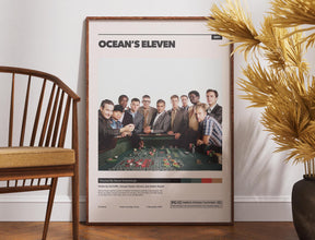 Ocean's Eleven Movie Poster, Film Poster, Wall Art, Retro Poster, Vintage Poster, George Clooney, Brad Pitt, Matt Damon, Gift Idea Poster 1890838789