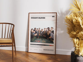 Ocean's Eleven Poster, Movie Wall Art, Retro Film, George Clooney, Brad Pitt 1890236386