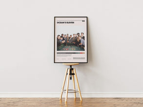 Ocean's Eleven Poster, Movie Wall Art, Retro Film, George Clooney, Brad Pitt 1890236386