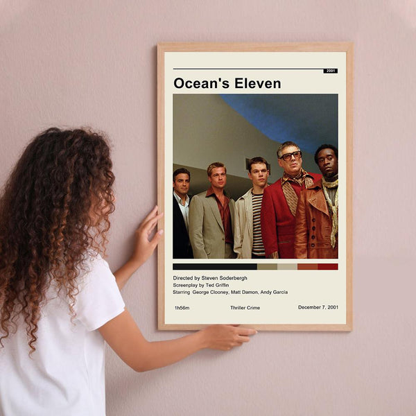 Ocean's Eleven Vintage Poster Minimalist Movie Poster Wall Art Home Decor Custom Poster Print Personalized Gifts for her him 1761861962
