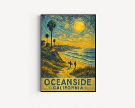Oceanside Travel Wall Art, Oceanside California Travel Poster, Carlsbad San Diego Wall Art, Oceanside California Traveler Home Decor