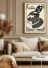 Of Mice and Men Book Cover, John Steinbeck, Poster, Wall Art, Classic Literature, Modern Design, Minimalist Print, Retro Vintage Art 1777418238