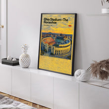 Ohio Stadium - The Horseshoe   Stadium Wall Art  College Football Poster  Sports Stadium Decor  Office Wall Art