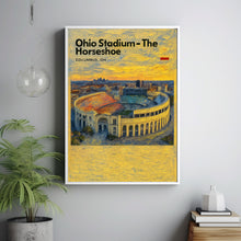 Ohio Stadium - The Horseshoe   Stadium Wall Art  College Football Poster  Sports Stadium Decor  Office Wall Art