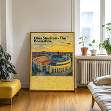 Ohio Stadium - The Horseshoe   Stadium Wall Art  College Football Poster  Sports Stadium Decor  Office Wall Art