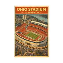 Ohio Stadium Poster, Ohio State Football Stadium Print, Columbus Ohio Wall Art, The Horseshoe Vintage Poster 4431984389