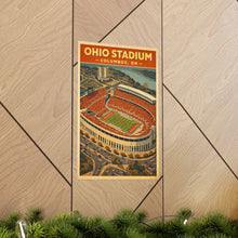 Ohio Stadium Poster, Ohio State Football Stadium Print, Columbus Ohio Wall Art, The Horseshoe Vintage Poster 4431984389