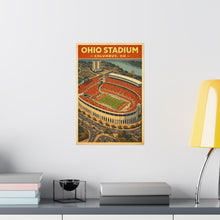 Ohio Stadium Poster, Ohio State Football Stadium Print, Columbus Ohio Wall Art, The Horseshoe Vintage Poster 4431984389
