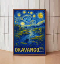 Okavango Delta Travel Poster - Botswana Wall Art Print, Africa Illustration Artwork, Home & Office decor, Gift idea, Moremi Travel print