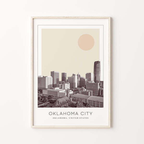 Oklahoma City Poster Print, Oklahoma City Travel Poster, Oklahoma City Minimalistic Wall Art, Oklahoma City, Oklahoma, United States 1868246756