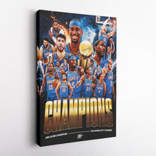 Oklahoma City Thunder 2025 NBA Champions Canvas – Basketball Fan Wall Decor 4324848801