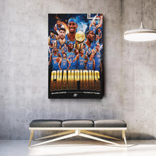 Oklahoma City Thunder 2025 NBA Champions Canvas – Basketball Fan Wall Decor 4324848801