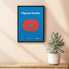 Oklahoma City Thunder Poster, Paycom Center Print, Mid Century Modern Basketball Poster-LFCWJX