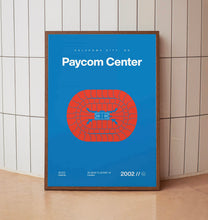 Oklahoma City Thunder Poster, Paycom Center Print, Mid Century Modern Basketball Poster-LFCWJX