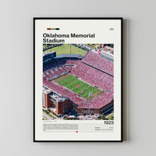 Oklahoma Sooners Stadium Art Print NCAA Football Fan Gift