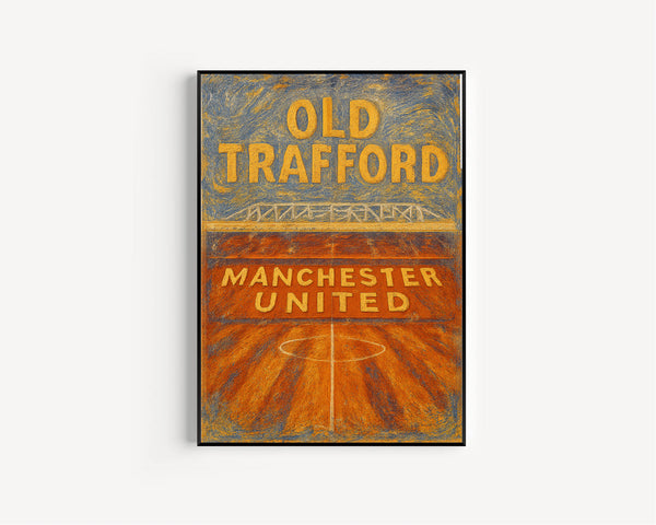 Old Trafford Manchester United Stadium Print – Set of 2 Digital Posters  Man Utd Football Wall Art  Instant Download  Red Devils Gift