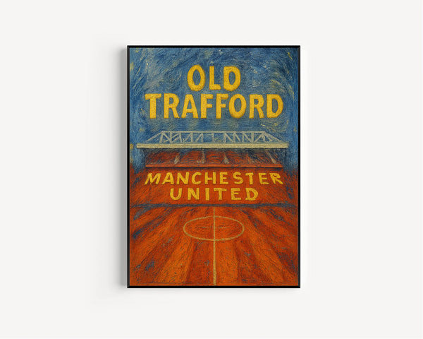 Old Trafford Manchester United Stadium Print – Set of 2 Digital Posters  Man Utd Football Wall Art  Instant Download  Red Devils Gift (2)