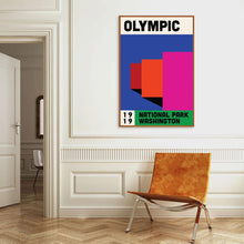 Olympic National Park Mid Century Poster  Abstract Travel Poster  Minimalist Art Print  National Park Poster  Washington Poster 1769999706