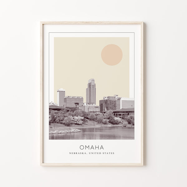 Omaha Poster Print, Omaha Travel Poster, Omaha Minimalistic Wall Art, Omaha, Nebraska, United States 1882436615
