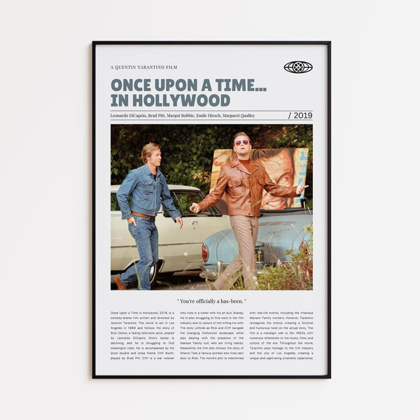 Once Upon a Time... in Hollywood, Quentin Tarantino, Retro Movie Poster, Custom Movie Poster 4421172450