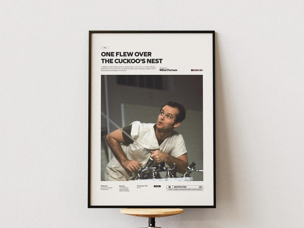 One Flew Over the Cuckoo's Nest Poster, Jack Nicholson Poster, Cult Movie Print, Cinematic Wall Decor, Miloš Forman Film Poster 4306470312