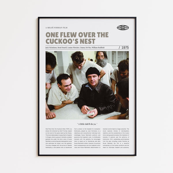 One Flew Over the Cuckoo's Nest, Miloš Forman, Retro Movie Poster, Custom Movie Poster 4421168731