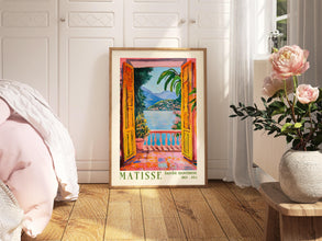 Open Window Henri Matisse Exhibition Print, Henri Matisse Style Fauvism Painting, Mediterranean Colourful Vintage Modern Exhibition Wall Art 1880582905