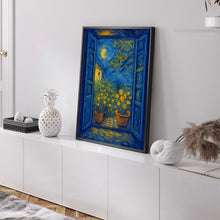 Open Window Henri Matisse Print, Henri Matisse Style Fauvism Painting, Modern Exhibition Art, Mediterranean Village Orange Trees on Balcony