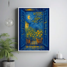 Open Window Henri Matisse Print, Henri Matisse Style Fauvism Painting, Modern Exhibition Art, Mediterranean Village Orange Trees on Balcony