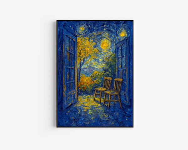 Open Window Henri Matisse Print, Henri Matisse Style Fauvism Painting, Modern Exhibition Countryside Patio Scene, Trees Flowers Nature Art