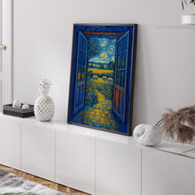 Open Window Henri Matisse Print, Henri Matisse Style Fauvism Painting, Modern Exhibition Patio Open Countryside Farm Scene, Sheep Grazing